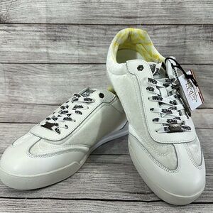 Von Dutch Men’s Ken White Yellow Snow Sneaker size 10 Y2K New With Tags